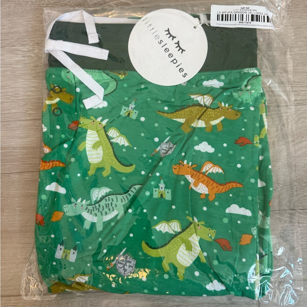 Little Sleepies Women’s Pajama Pants OG Dragon Print, NWT